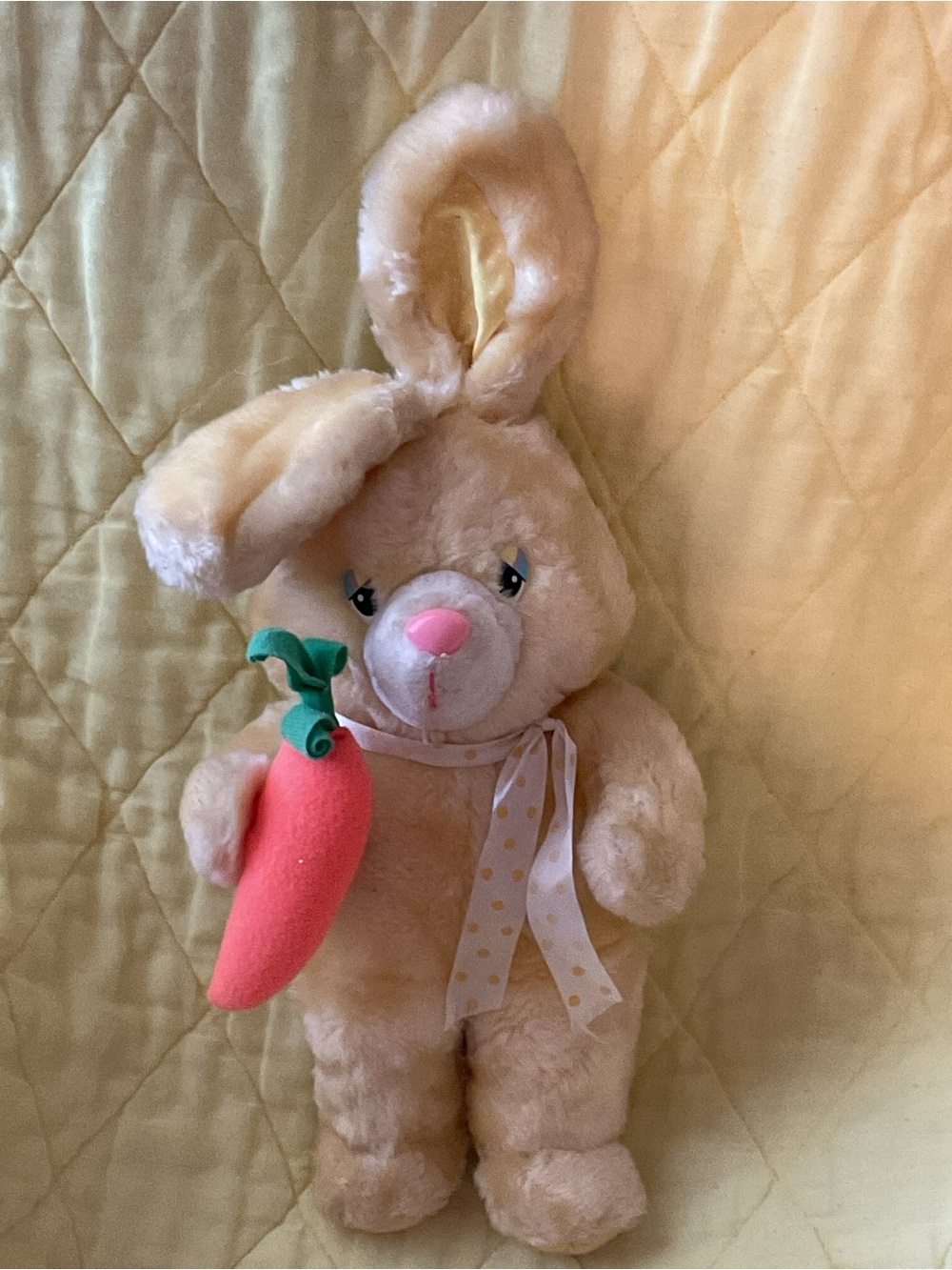 VTG. 1980 WALMART PLUSH Bunny w/CARROT 17”